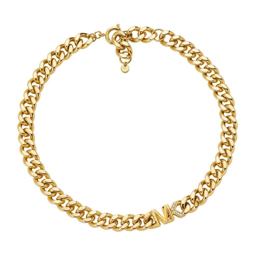 Michael Kors Brass curb chain in gold-plated brass necklace
